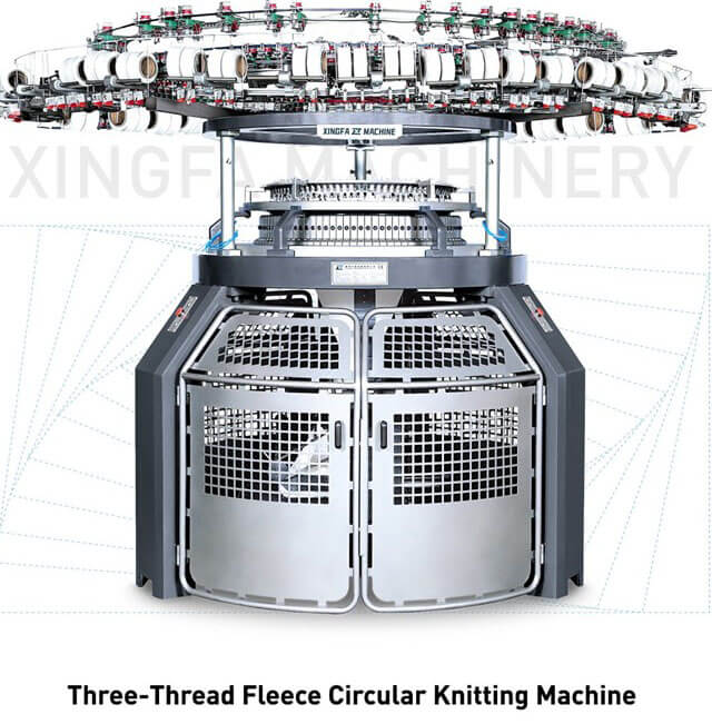 Three Thread Fleece Circular Knitting Machine