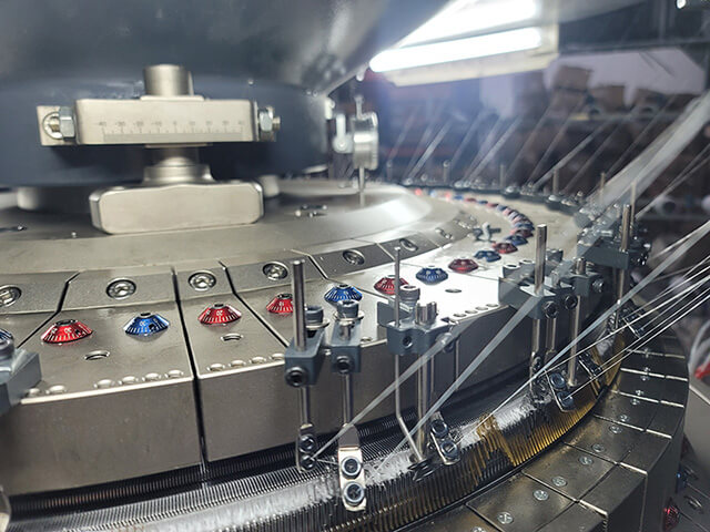 Velour terry circular knitting machine testing video